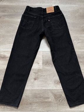 Vintage 90s 1999 Levis 550 Relaxed Fit Jeans Black Denim ACTUAL Size 30x29